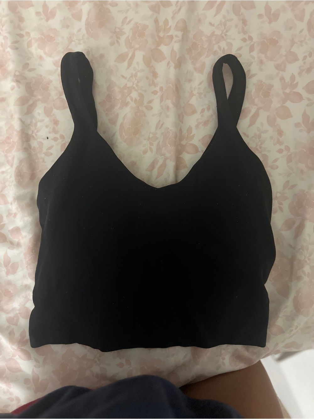lululemon athletica Black Cropped Tank with Wide Straps